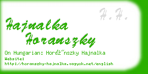 hajnalka horanszky business card